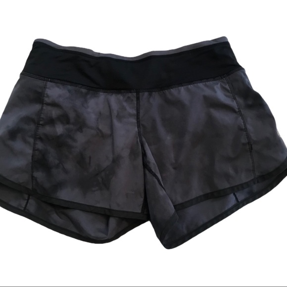 lululemon athletica Pants - Lululemon Gray Tie Dye Speed Shorts 4